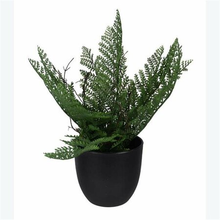 PATIO TRASERO Artificial Fern In Plastic Pot PA3286390